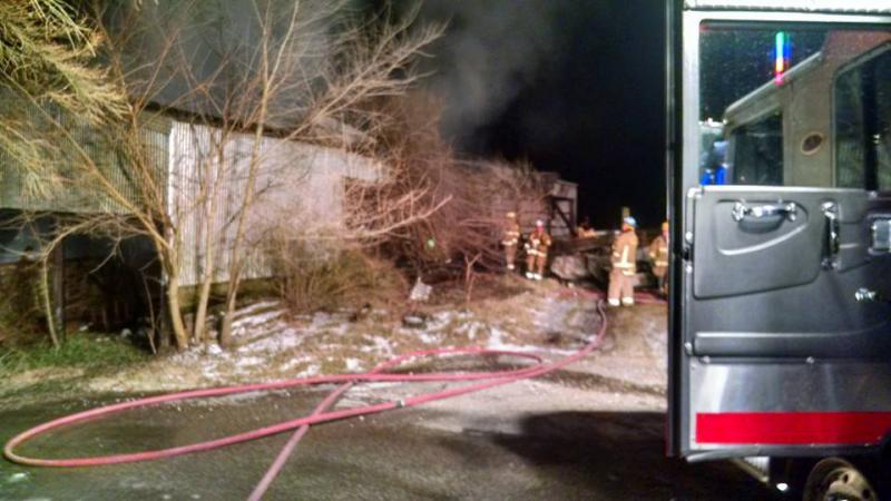 By Matthew Burgan
January 15, 2015

Shortly before 2:00am on Thursday morning, crews from Lineboro were alerted to respond on the barn fire in Manchester. Lineboro arrived second on the scene to find a barn approximately 50' x 100' involved in fire. The crews operated on the scene for just over 3 hours to bring the fire under control. Firefighters from companies from Carroll, York, and Baltimore were called to assist on the fire. The cause of the fire is still under investigation.