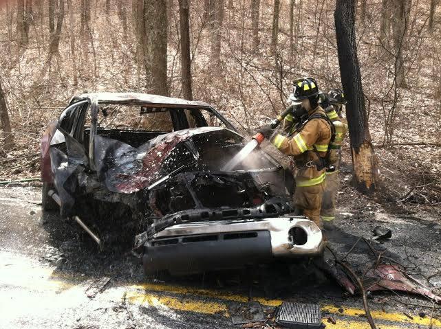 13:21 CT: Vehicle Collision w/ Fire GLENVILLE RD & WENTZ RD BOX: 7-21 DUE: X79 E72 ET73

Paramedic 79, Engine 72, Engine Tanker 73, and Brush 76 responded on the vehicle collision into a tree with fire. Paramedic 79 arrived to a single vehicle accident with the vehicle fully involved. The occupant of the vehicle was out of the vehicle when Medic 79 arrived. Engine 72 arrived and extinguished the fire while the crew from Engine Tanker 73 assisted in overhauling the vehicle. Due to the injuries sustained the patient was flown to a local trauma center.

Thanks to Wayne Oursler for the photos