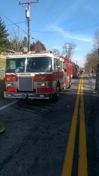 2015-11-26 Thanksgiving Morning: 09:49 
HOUSE FIRE 3600 BLK OF LINEBORO RD 
BOX:0707 
DUE:E72 E43 YE52-1 E23 T2 YT49 ET73 ET44 YBR59 X79 CS2
Station 7 was alerted for a house fire in the first due. E72 arrived on location with a working fire in a single family dwelling. Chief 7 established command. Crew from E72 made initial fire attack on the charlie side of the structure while the crew from ET73 pulled a second handline and conducted a primary search. Mutual aid companies arrived and assisted with ventilation and overhaul. Units E72, ET73, AU7, B76, U7, X79 all responded from LVFD with 23 members.
