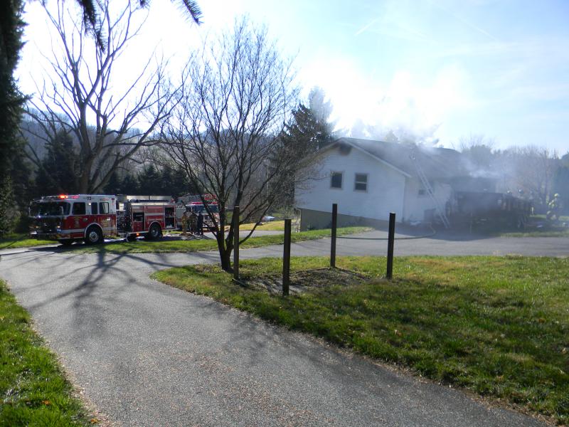 2015-11-26 Thanksgiving Morning: 09:49 
HOUSE FIRE 3600 BLK OF LINEBORO RD 
BOX:0707 
DUE:E72 E43 YE52-1 E23 T2 YT49 ET73 ET44 YBR59 X79 CS2
Station 7 was alerted for a house fire in the first due. E72 arrived on location with a working fire in a single family dwelling. Chief 7 established command. Crew from E72 made initial fire attack on the charlie side of the structure while the crew from ET73 pulled a second handline and conducted a primary search. Mutual aid companies arrived and assisted with ventilation and overhaul. Units E72, ET73, AU7, B76, U7, X79 all responded from LVFD with 23 members.
